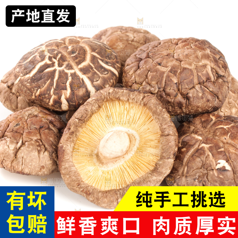 白底上的干香菇