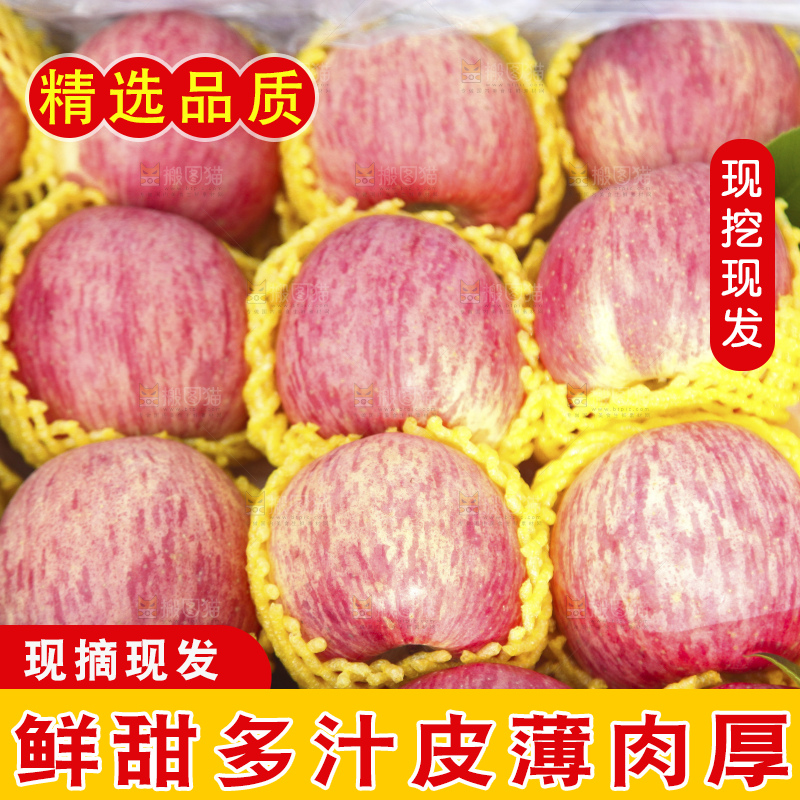 树上的条纹苹果