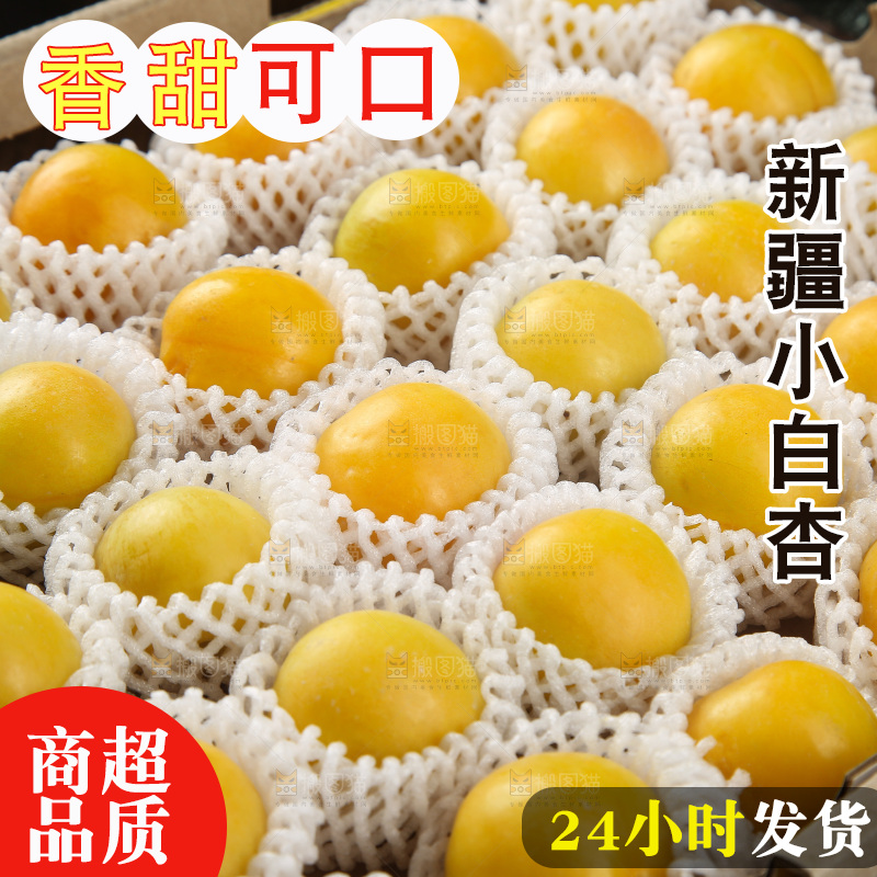深底上的新鲜小白杏