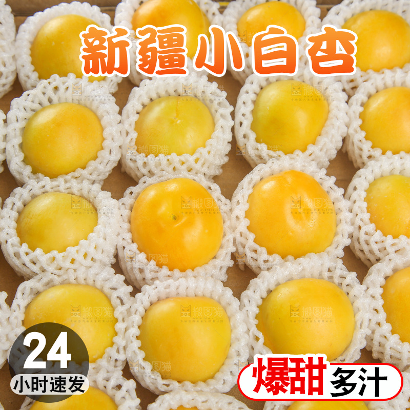 深底上的新鲜小白杏