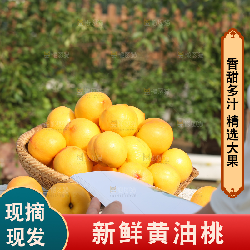 浅底上的黄油桃