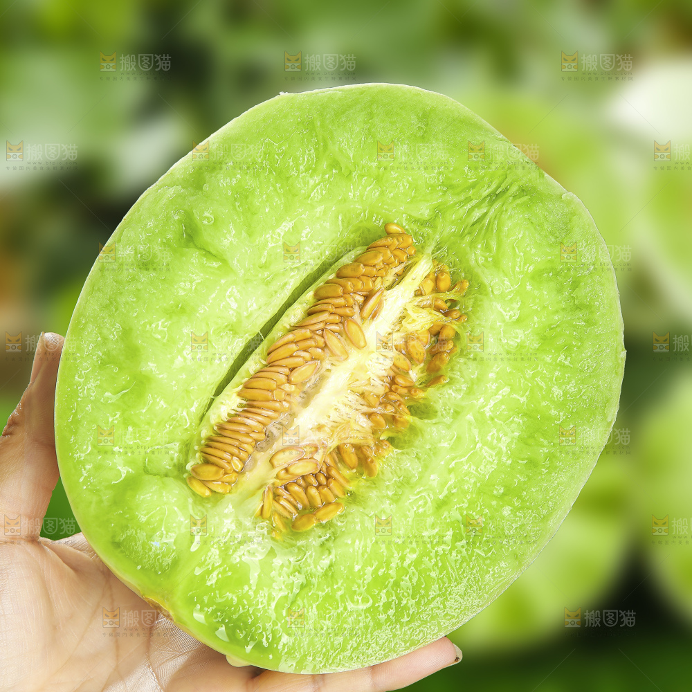 深底上的玉菇甜瓜