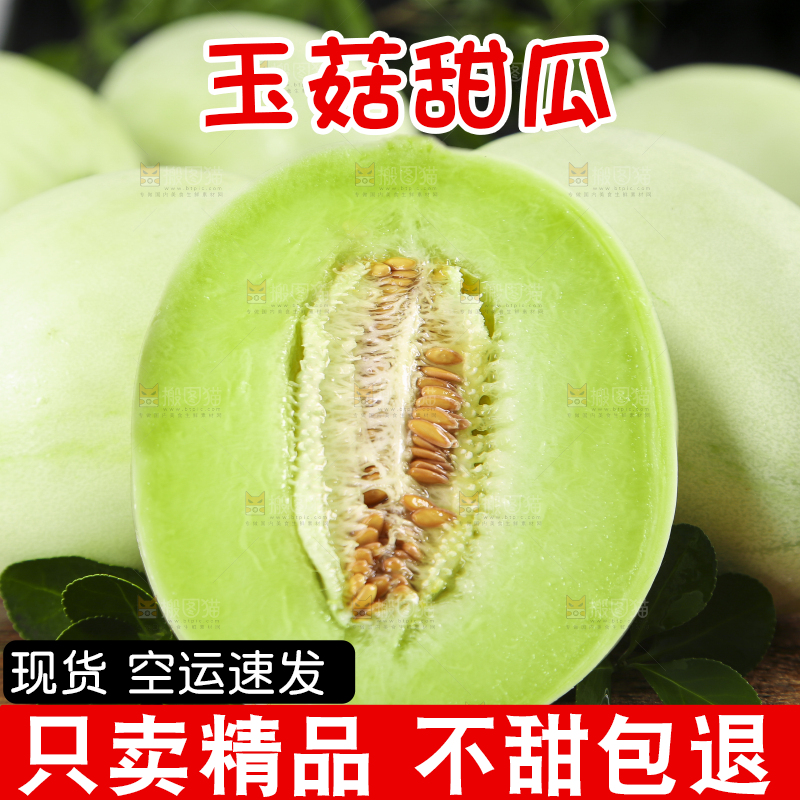 深底上的玉菇甜瓜