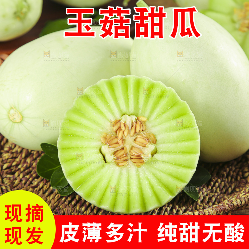 深底上的玉菇甜瓜