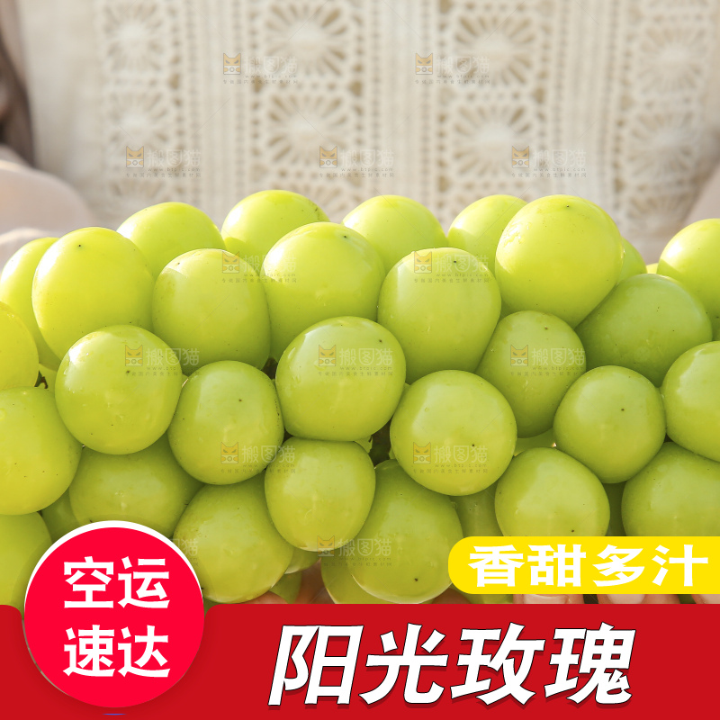 手里拿着阳光玫瑰