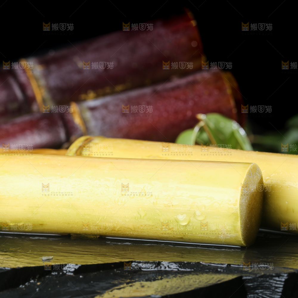 深底上的白玉甘蔗