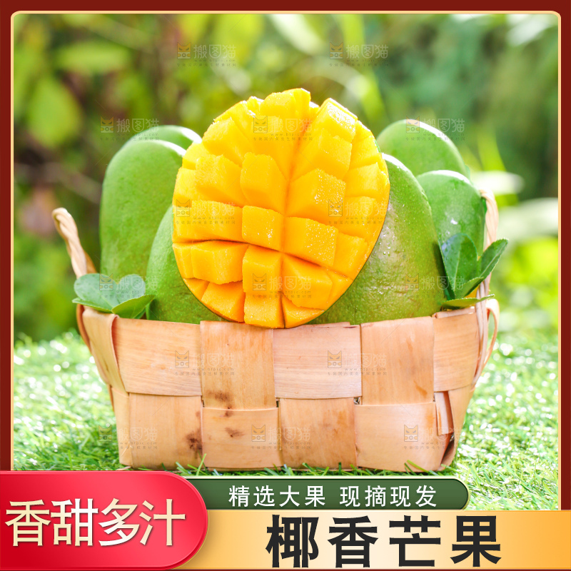 浅底上的椰香芒