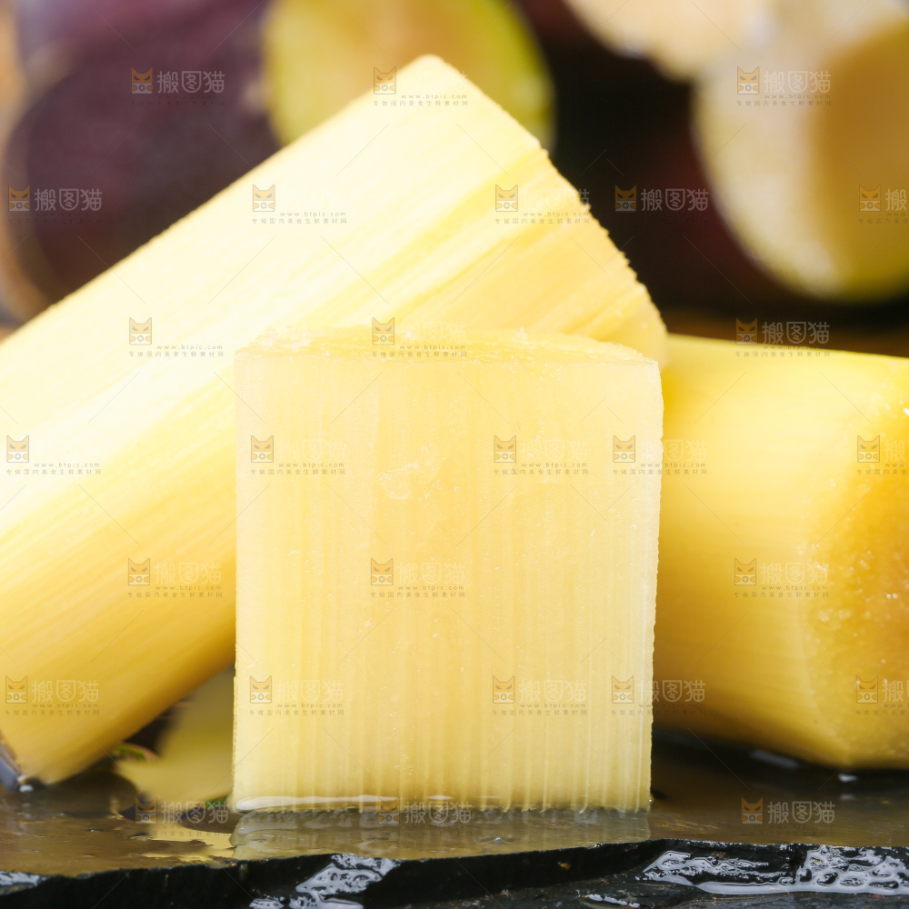 深底上的黑皮甘蔗