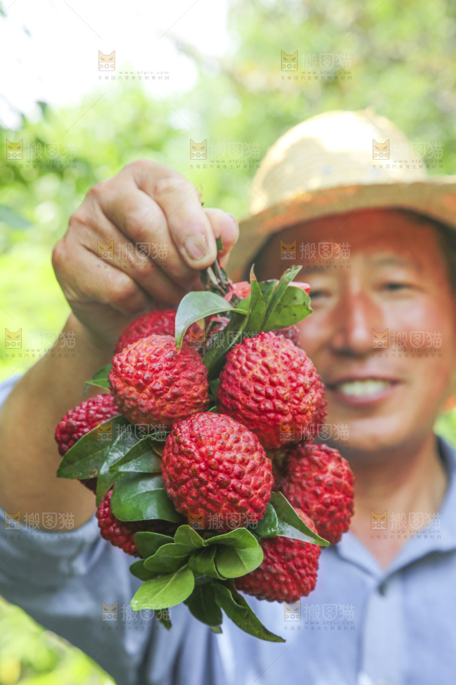 手里拿着荔枝王