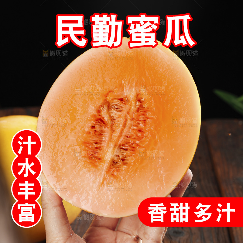手里拿着的黄河蜜瓜
