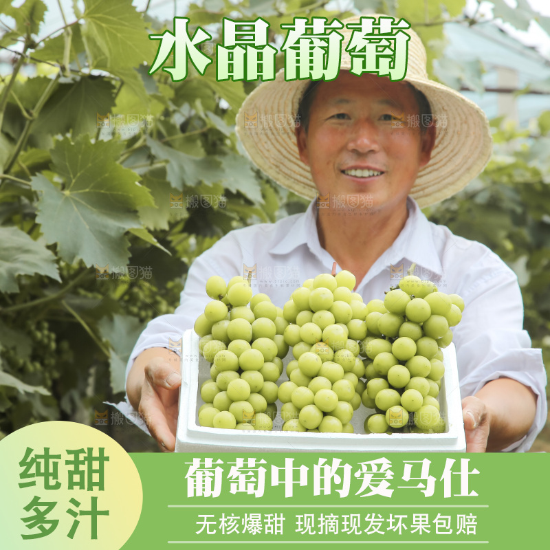 手里拿着水晶葡萄