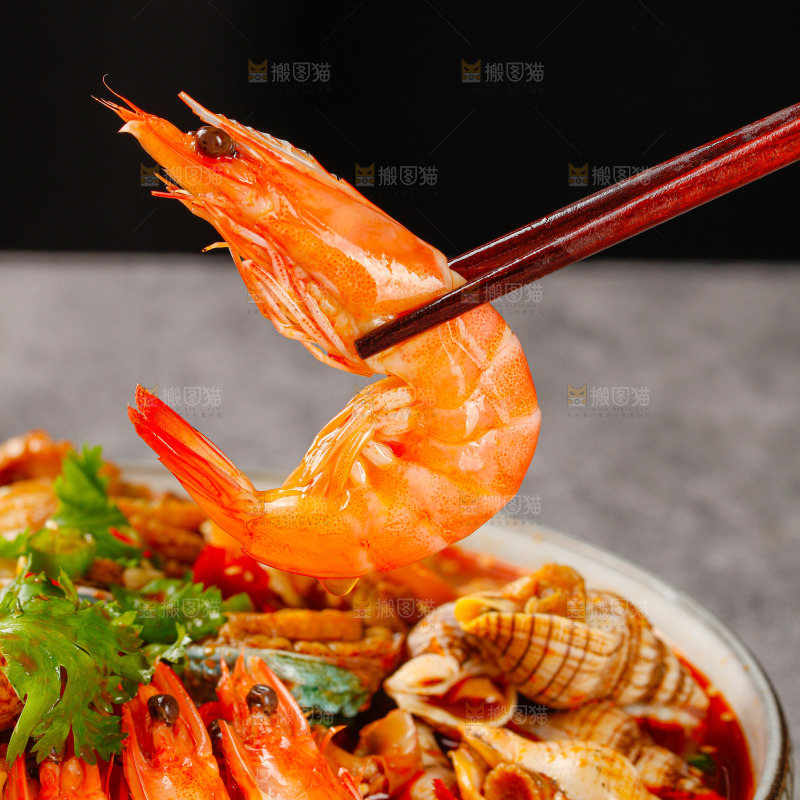 深底上的捞汁小海鲜