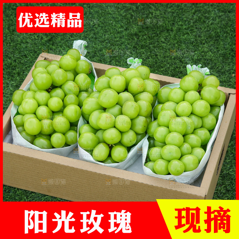 深底上的一箱阳光玫瑰