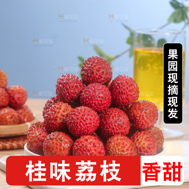 浅底上的桂味荔枝