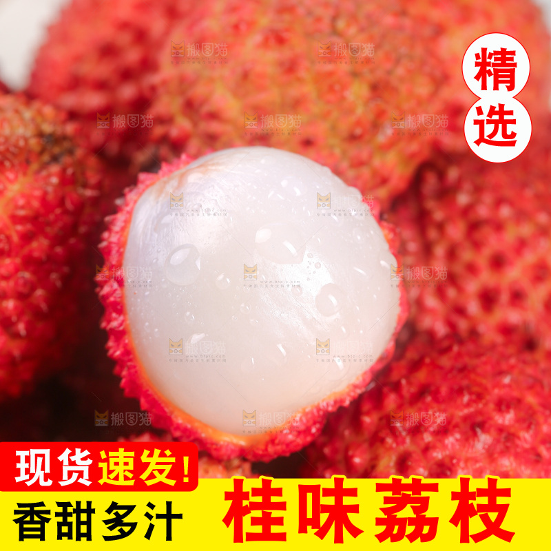 浅底上的桂味荔枝