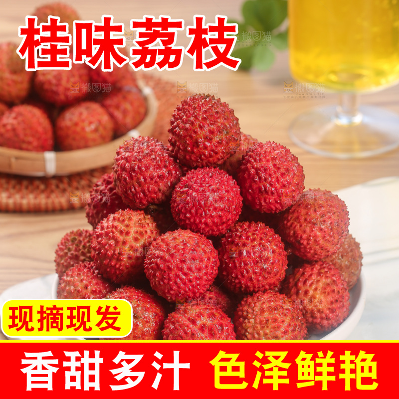 浅底上的桂味荔枝
