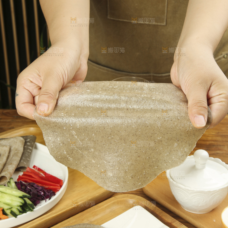 深底上的卷饼