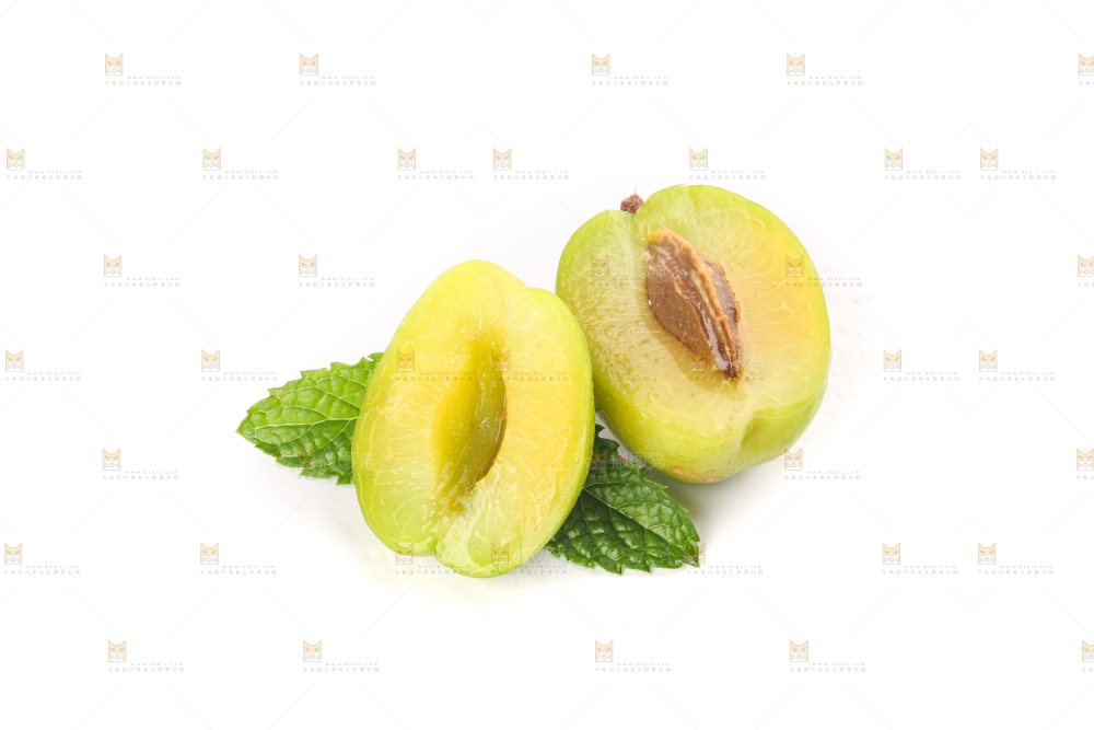 白底上的大梨杏