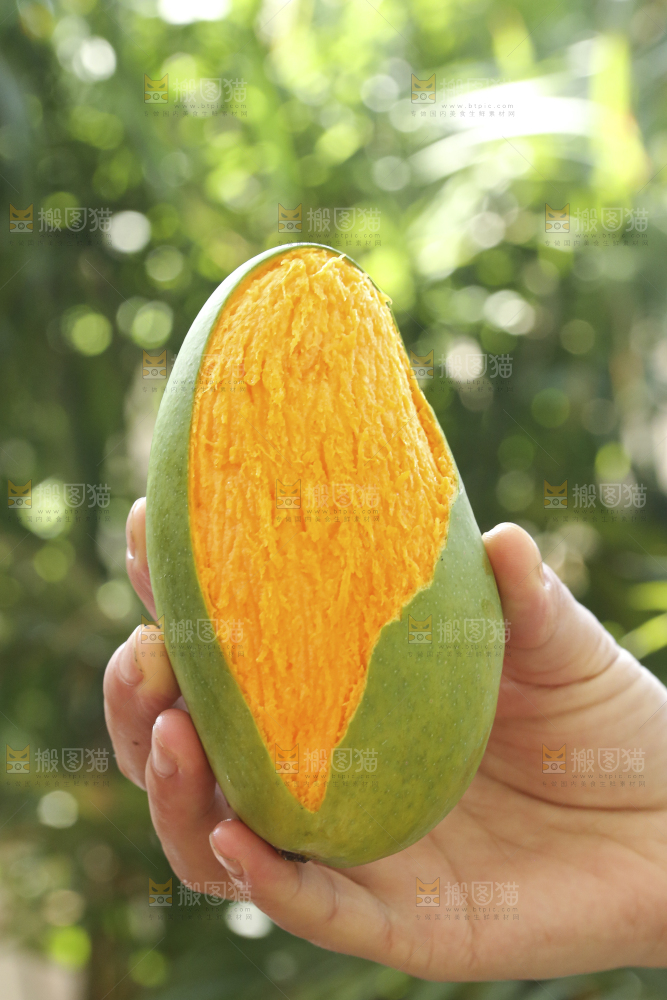 手里拿着椰香芒