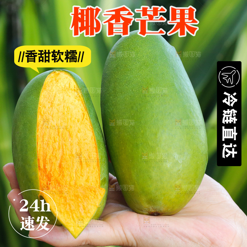 手里拿着椰香芒