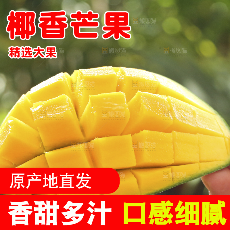 手里拿着椰香芒