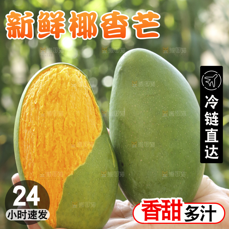 手里拿着椰香芒