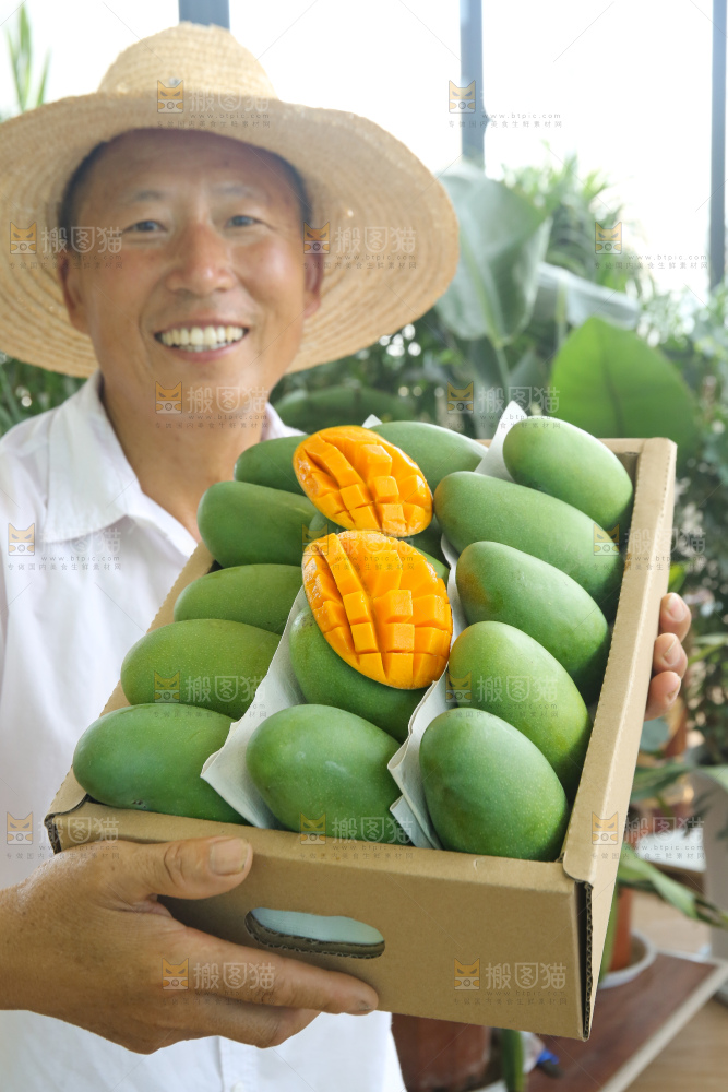 手里拿着椰香芒