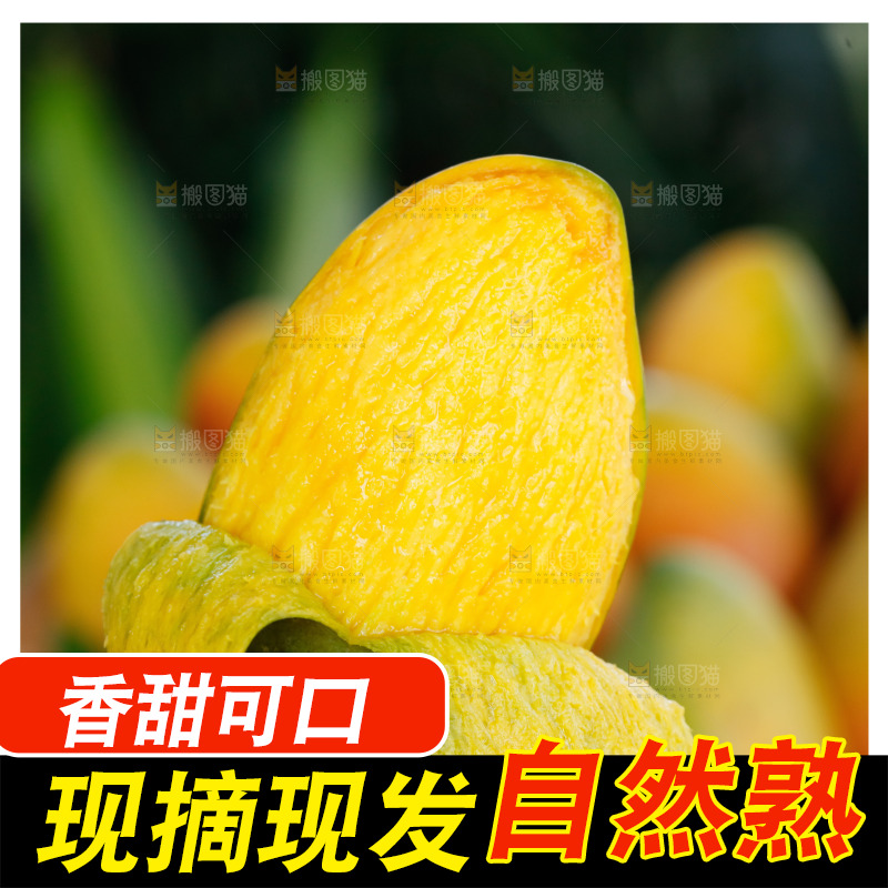 手里拿着贵妃芒