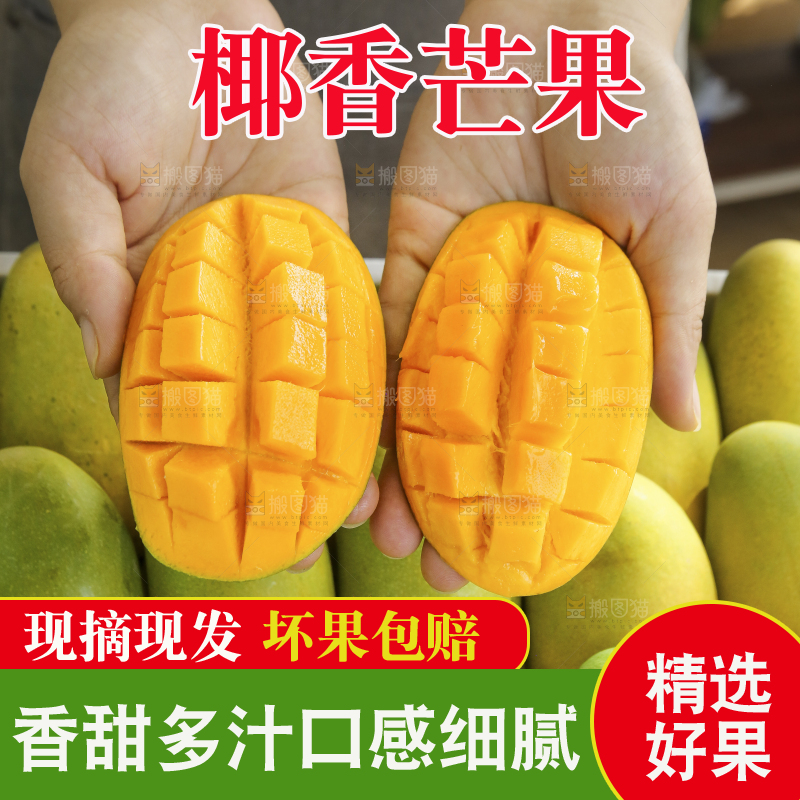 手里拿着椰香芒