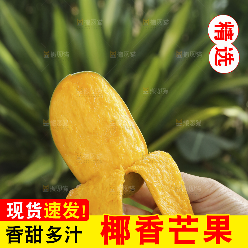 手里拿着椰香芒