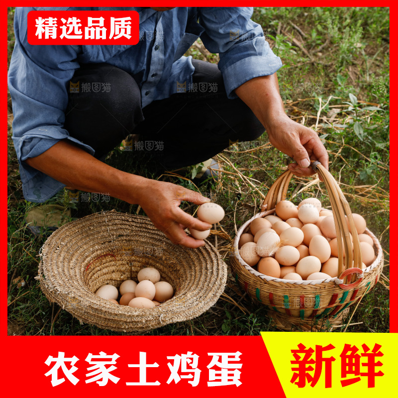 手里拿着土鸡蛋