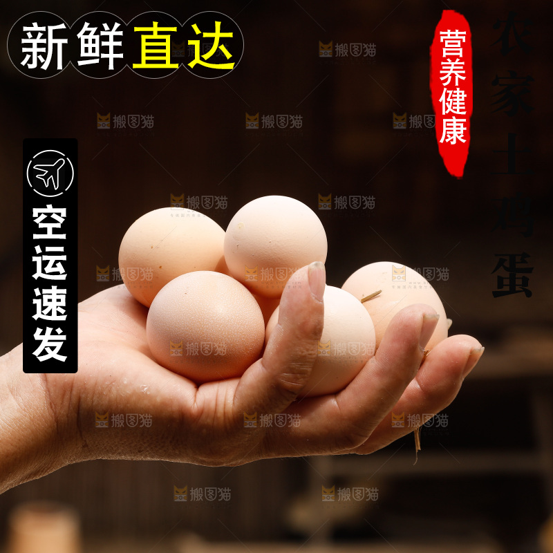 手里拿着土鸡蛋