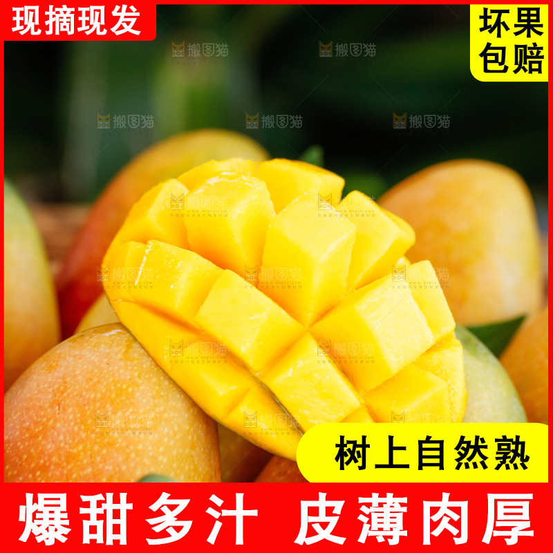 手里拿着贵妃芒