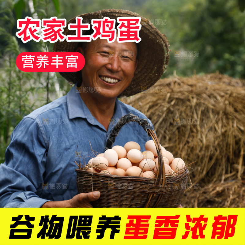 手里拿着土鸡蛋