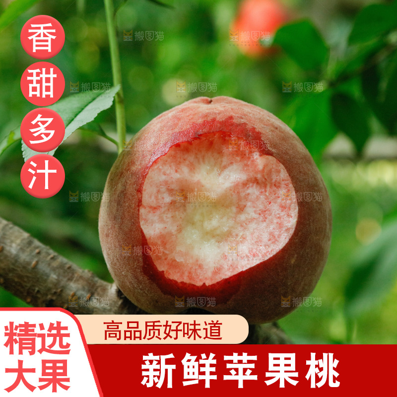 树上的新鲜脆桃