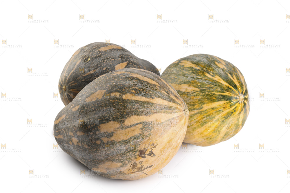 白底上的香芋南瓜