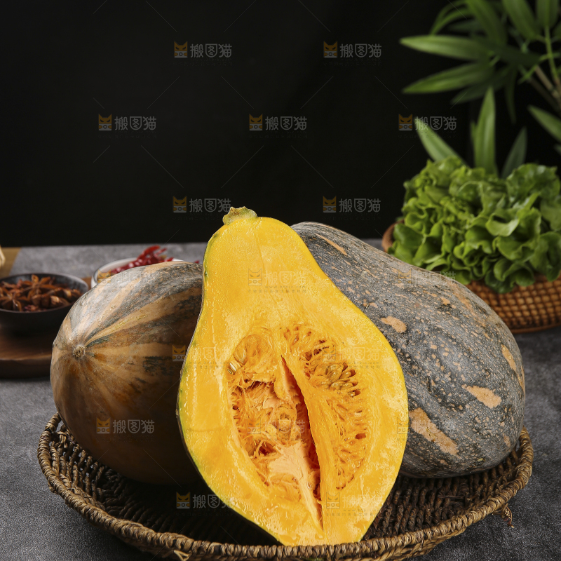 深底上的香芋南瓜
