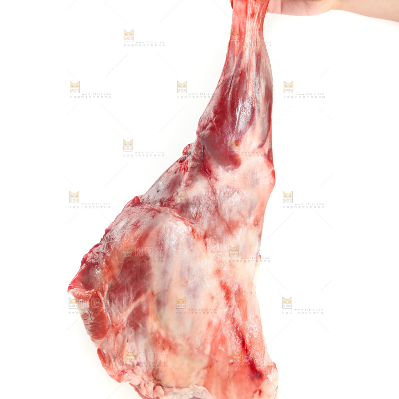 白底上的羊后腿