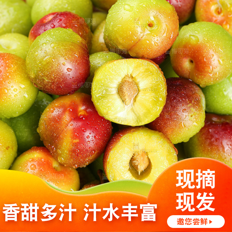 深底上的半边红脱骨李