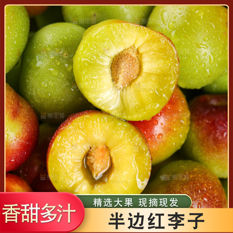 深底上的半边红脱骨李