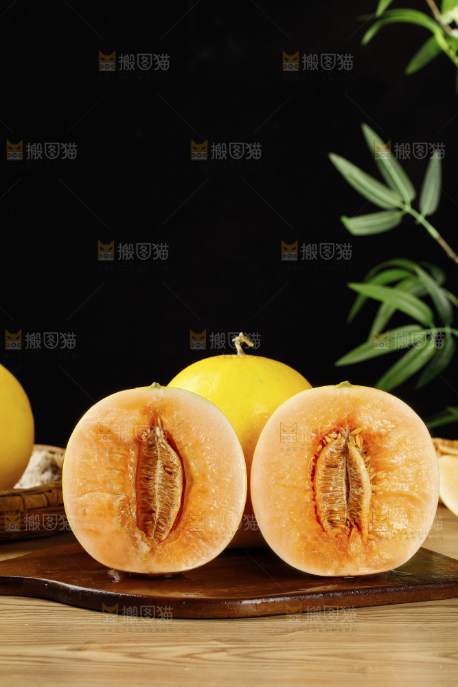 木底上的黄河蜜瓜