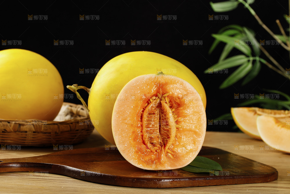 木底上的黄河蜜瓜