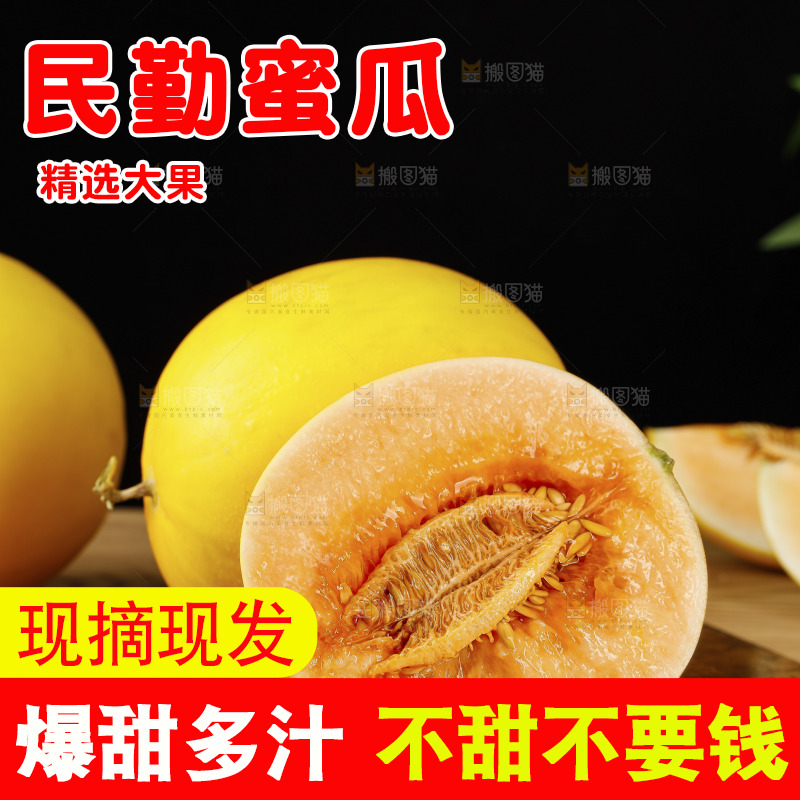 木底上的黄河蜜瓜