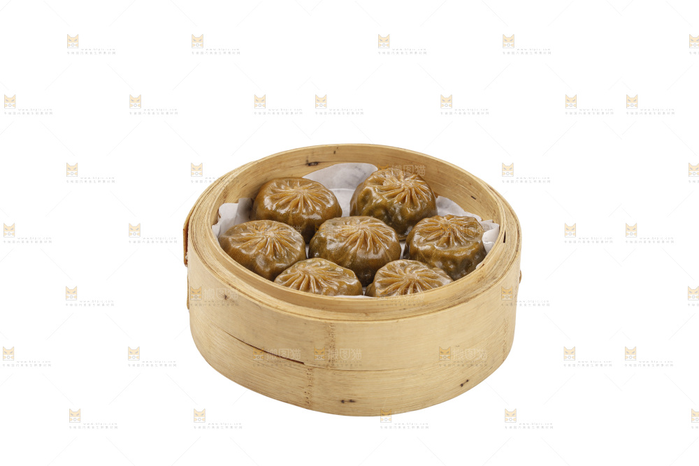 白底上的荞麦小包子