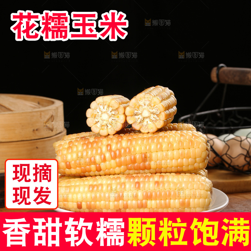 木底上的花糯玉米