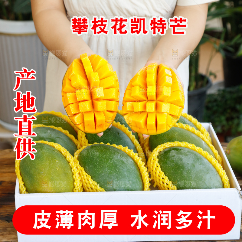 手里拿着一箱凯特芒