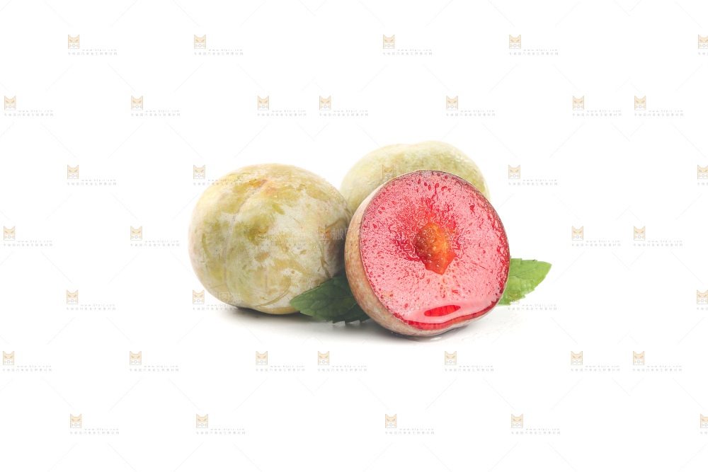 白底上的芙蓉李