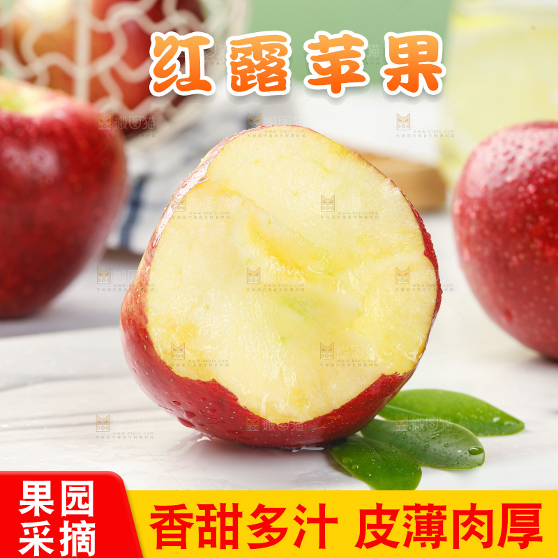 浅底上的红露苹果