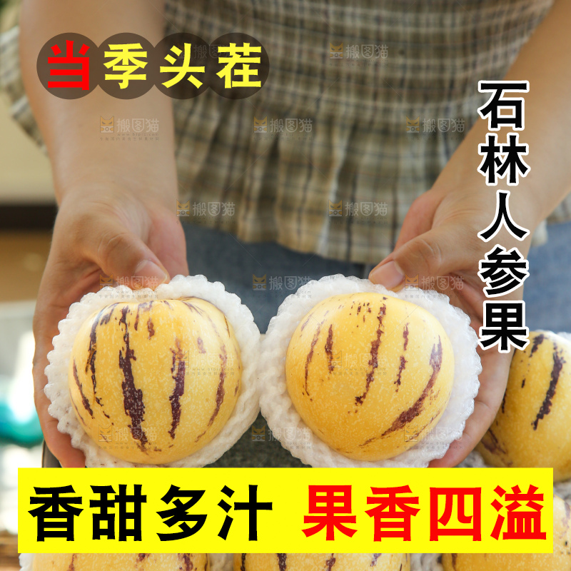 手里拿着一箱石林人参果