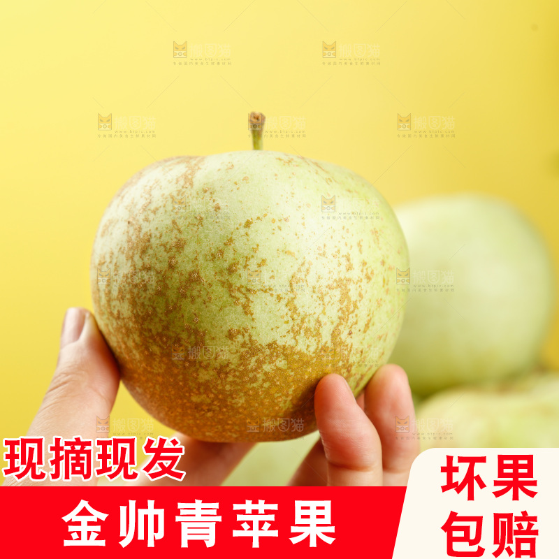 浅底上的金帅青苹果